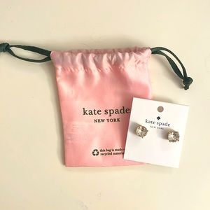 NWT Kate Spade clear gem stud earrings